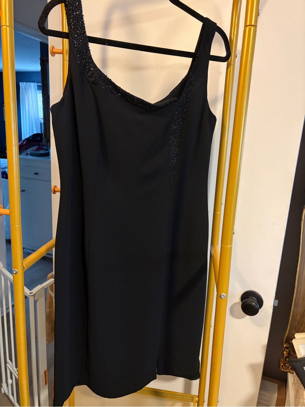 Black Beaded Cocktail Dress